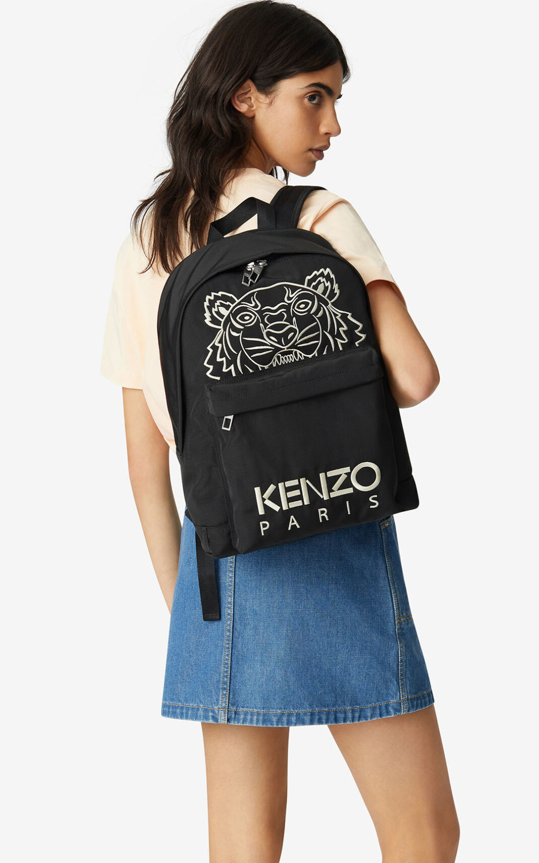 Sac À Dos Kenzo Kampus Tiger Femme Noir | ZHMR-74215